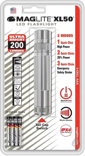 Vista 8 de MagLite XL50-S3096MagLite XL50 Linterna LED AAA de 3 celdas, gris