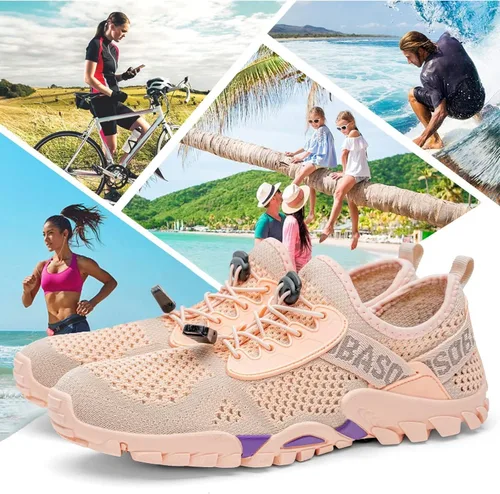 Vista 7 de SOBASO Zapatos de agua para mujer, secado rápido, senderismo, natación, playa, río, zapatos para pesca, deportes acuáticos, buceo, vela, viajes
