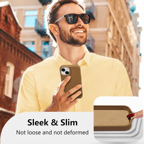 Vista 631 de Funda magnética de silicona para iPhone 13 Pro, color blanco antiguo [Compatible con Magsafe] [Forro de microfibra suave antiarañazos], funda