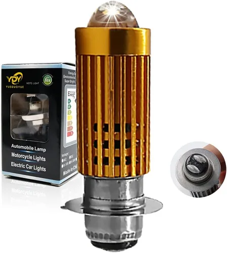 Vista 10 de YSY 1 unidad 10000 lm H4 LED Moto HB2 9003 HS1 Bombillas LED para faros de motocicleta con lente CSP, luz blanca y amarilla, lámpara Hi Lo, Gris