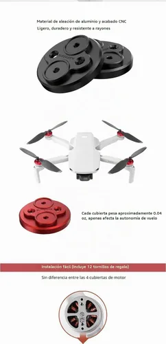 Vista 7 de BTG Tapa de la cubierta del motor para DJI Mini 2 SE/Mini 2/Mini 4K/Mini SE/Mini Drone Accesorios Protector del motor