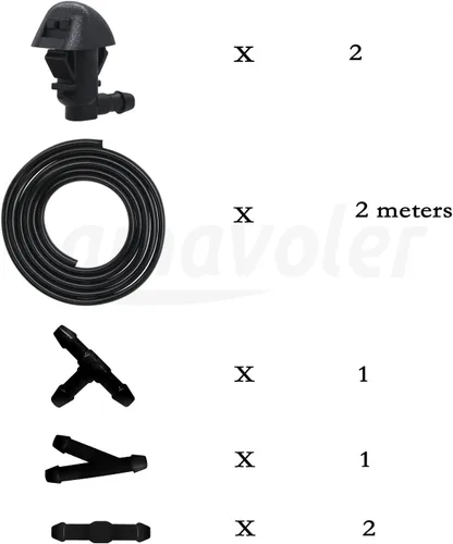 Vista 3 de Kit de pulverización de limpiaparabrisas de repuesto para Honda Pilot 2009-2015. OEM #:76810-SZA-A00ZA, 76810-SZA-A60ZC, 76810-SZA-A60ZF