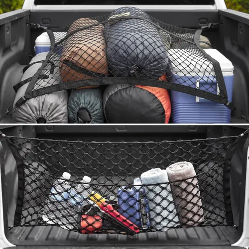 Vista 8 de Truck Cargo & Tailgate Net Set for 2013-2026 Silverado Sierra 1500-3500HD