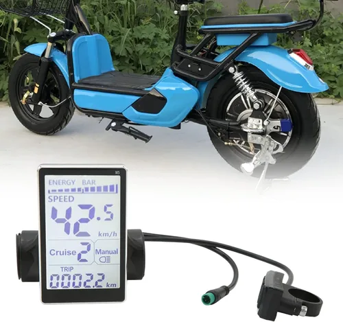 Vista 4 de Pantalla de panel LCD M5, pantalla LCD EBike, Medidor LCD de bicicleta eléctrica 5 pines 24V 36V 48V 60V Universal E Scooter M5 Pantalla de panel