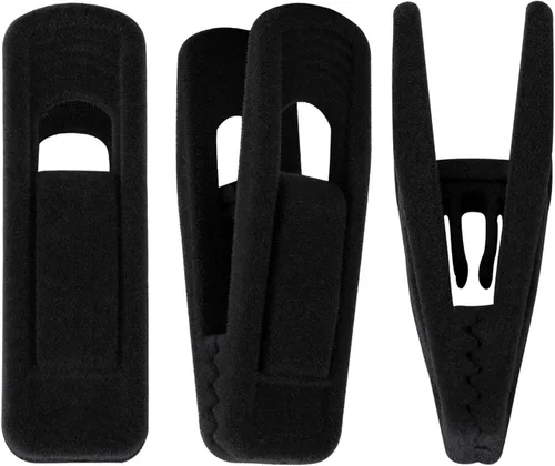 Vista 13 de Trgowaul Perchas de terciopelo - Clips fuertes para pantalones delgados (20 unidades, beige)