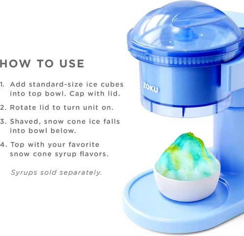 Vista 7 de ZOKU Blue Slushie Cup and Snow Cono Maker Bundle