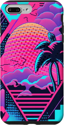 Vista 12 de iPhone 16 Retro Vaporwave Vibes - Funda para amantes de la nostalgia de la música de los años 90