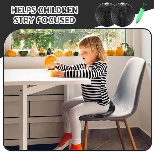 Vista 5 de Jerify 4 Piezas Cojín de Equilibrio Inflable Flexible para Asiento Oscilante, Almohadilla de Equilibrio de Estabilidad, Disco de Equilibrio, Asiento