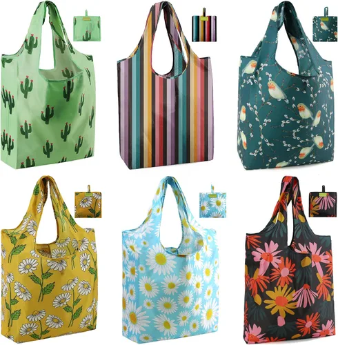 Vista 27 de Bolsas de la compra de animales reutilizables plegables bolsas de comestibles