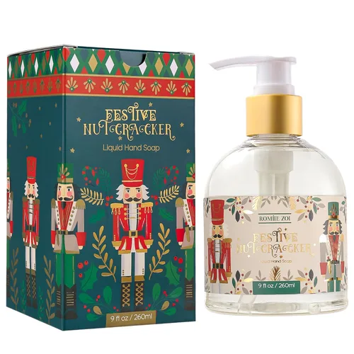 Vista 13 de ROMIIE ZOI Jabón líquido para manos de Navidad con caja de regalo - 260ml / 9 fl. Oz - Paquete de variedad de 3