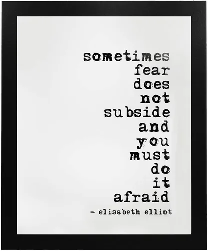 Vista 5 de AMERICAN LUXURY GIFTS Sometimes Fear Does Not Subside - Arte de pared inspirador para decoración cristiana de hogar, oficina, dormitorio, 8 x 10
