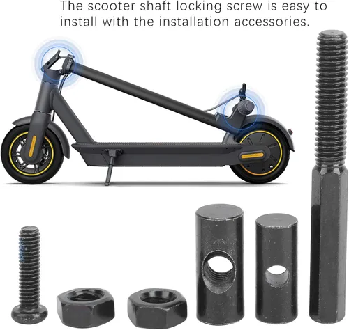 Vista 4 de Pissente Kit de tornillos de bloqueo de eje de scooter, kit de tornillos de bloqueo de eje de scooter eléctrico de acero al carbono, kit