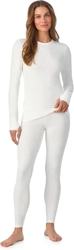 Vista 18 de Cuddl Duds Heavyweight 2 Piece Sets Base Layer Thermal Underwear for Women Negro