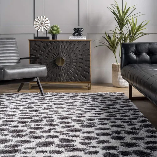 Vista 4 de nuLOOM Lennon Cozy Shag - Alfombra de pasillo de leopardo, 2 pies 8 pulgadas x 8 pies, beige