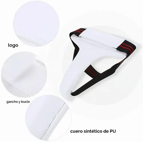 Vista 6 de Protector de ingle para mujer, copa pélvica atlética femenina, protector de ingle de taekwondo para mujer, protector de entrepierna con correa