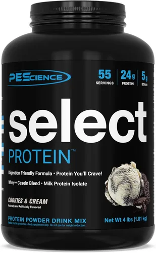 Vista 20 de PEScience Select Protein Powder, mezcla de suero y caseína, proteína limpia en polvo para mujeres y hombres, baja en calorías, baja
