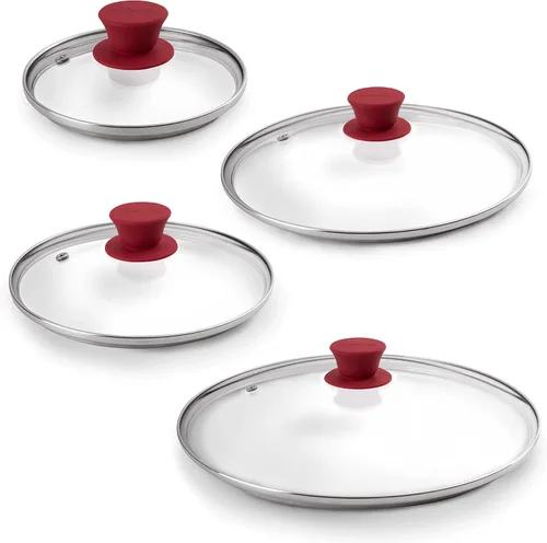 Vista 8 de Cuisinel Tapa de cristal – 6 pulgadas – Compatible con Lodge – Funda de repuesto templada totalmente montada – Apto para horno para sartenes – Para