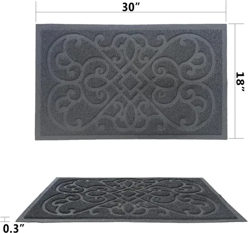 Vista 2 de PetLike - Alfombrilla que atrapa la arena cuando los gatos salen de la caja de arena, alfombrilla que pueden usar los gatos para comer, es suave