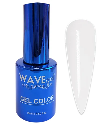 Vista 2 de WAVEGEL - Juego dúo de gel y esmalte de uñas a juego - Colección Royal - #001 ¡Blanco sobre blanco! I 0.5 onzas