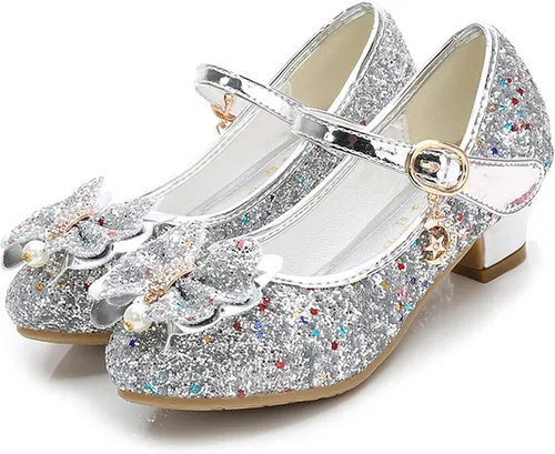 Vista 4 de Cadidi Dinos Zapatos de vestir para niñas, zapatos de fiesta de boda, zapatos de tacón Mary Jane Princesa (bebéniño pequeñoniño grande)