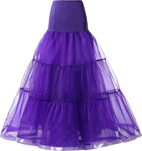 Vista 8 de Enaguas largas hasta el tobillo para mujer, tallas grandes, para boda, falda de crinolina para baile de graduación, vestido de novia de noche