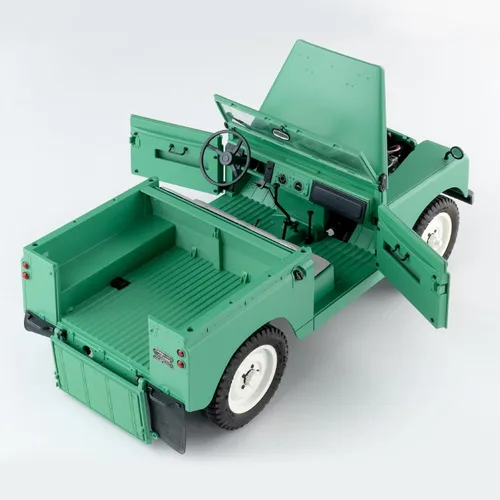 Vista 4 de BEEZRC FMS 1/12 RC Crawler Land Rover Series II RC RTR 4WD 2.4G Model Car Hobby RC Crawler RC Cars Offroad RC Truck Auto de control remoto con Verde