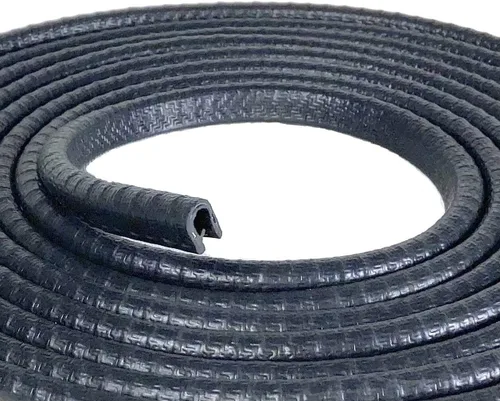 Vista 7 de Perfil de contorno pequeño de 0.375 pulgadas U de alto x 0.039 pulgadas a 0.093 pulgadas de rango de agarre, color negro, negro