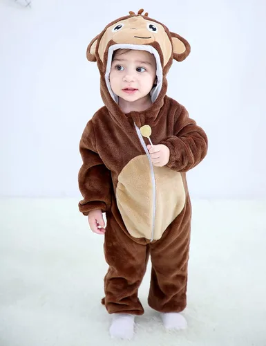 Vista 3 de BJWEO - Lindo disfraz para bebé niñas y niños pequeños y recién nacidos disfraz de Navidad Halloween enterizo de invierno piyamas de cosplay