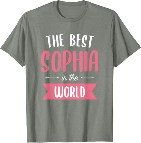 Vista 26 de Camiseta The Best Sophia In The World Name, Negro