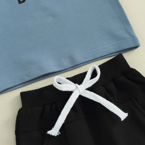Vista 27 de Conjunto de camiseta de manga corta para bebé niño y niña, camiseta de manga corta, pantalones cortos casuales, ropa para recién nacidos, 6, 12, 18