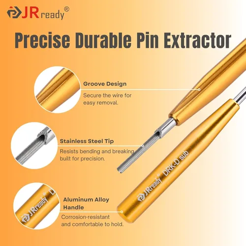 Vista 4 de JRready ST6579 DB9 Terminales de crimpado chapados en oro DB9 Conectores Herramienta de extracción de pines DRK-D Sub Inserción Extracción