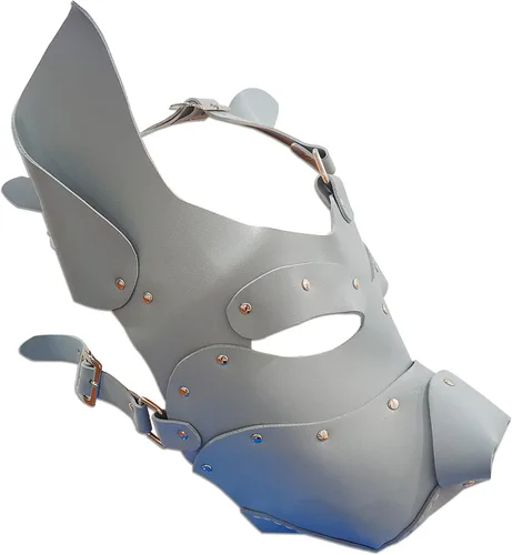 Vista 11 de Máscara de perro hecha a mano de cara completa cosplay steampunk accesorios de disfraz de Halloween