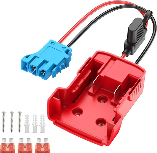 Vista 7 de Kzreect - Adaptador de rueda eléctrica compatible con batería Milwaukee de 18 V Connector Compatible with Fisher Price 12V Cars, 12AWG Wire, 40A