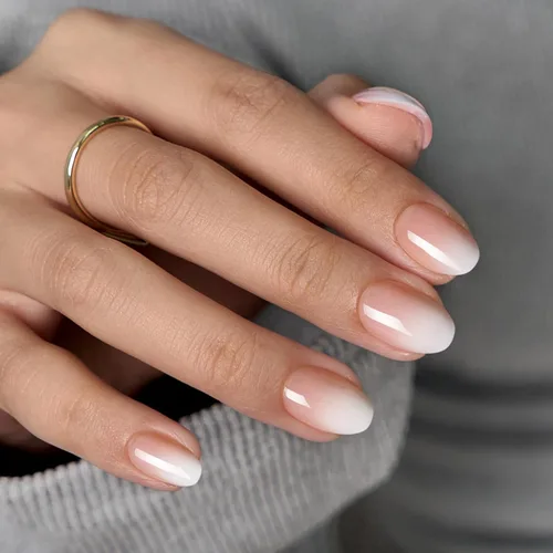 Vista 45 de BTArtbox Uñas Postizas Blancas Cortas a Presión - Uñas Postizas de Gel Suave en Forma de Almendra, Uñas Blancas con Pegamento para Uñas, Uñas