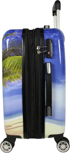 Vista 8 de World Traveler Palm Tree Hardside - Juego de equipaje giratorio de 2 piezas, tamaño único, Palm Tree, Juego de equipaje giratorio de mano de 2