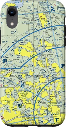 Vista 8 de Carta seccional VFR aeronáutica para iPhone 14 - Carcasa del noroeste de Houston, TX