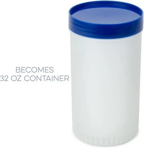 Vista 4 de Cocktailor Botellas de jugo de barra de 32 onzas (azul) – Contenedores para almacenar y verter para bar – Vertedores de jugo de plástico