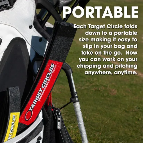Vista 2 de EyeLine Golf Target Circle as Training Aid – Ideal for Chipping and Pitching – Super Thin with Foldable Configurations. Bright Color Markings Easy