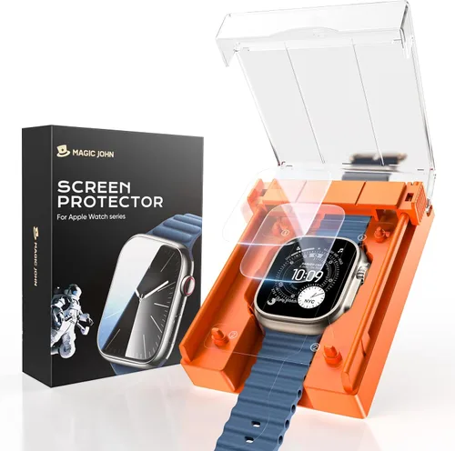 Vista 19 de MAGIC JOHN Paquete de 2 para Apple Watch SE 3 (2025) SE 2 SE Series /6/5/4 40 mm Protector de pantalla, [Tecnología de alineación automática]