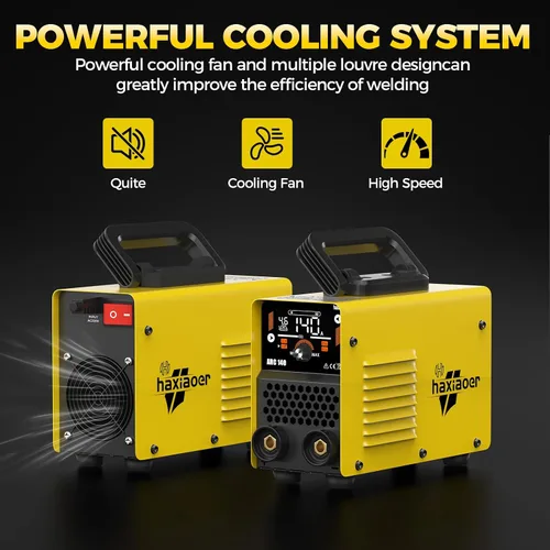 Vista 3 de HAXIAOER Soldador de palo 140A 2 en 1 MMA Lift TIG Soldador con pantalla LCD inteligente digital, máquina de soldadura portátil con fuerza de arco