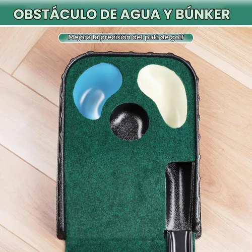 Vista 2 de CHAMPKEY Golf Putting Green Indoor - Advanced Guides Golf Putting Mat - Enhance Putting Accuracy and Challenge