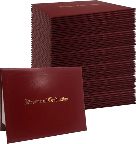 Vista 11 de GraduationMall Cubierta impresa para diploma para certificado 8.5 x 11 pulgadas, color negro, paquete de 1