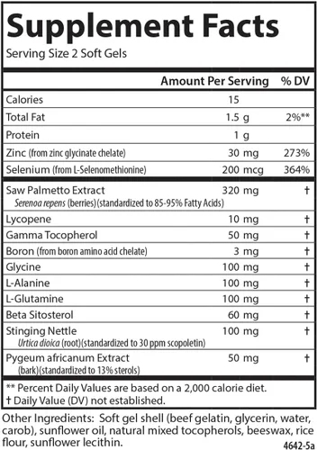 Vista 4 de Carlson - Próstata Nutra-Support, con palma enana americana y ortiga, apoyo de próstata, salud reproductiva y salud masculina, 90 cápsulas blandas