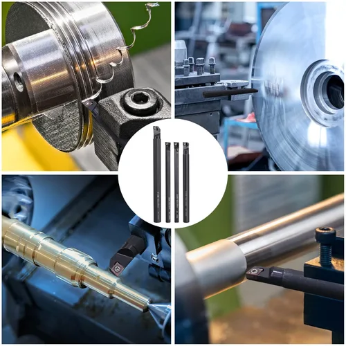 Vista 7 de VerRich Kit de herramientas de torneado de torno indexable, 3 barras de taladrado de torno S07K/S10K/S12M-SCLCR06 y 10 piezas de insertos de carburo