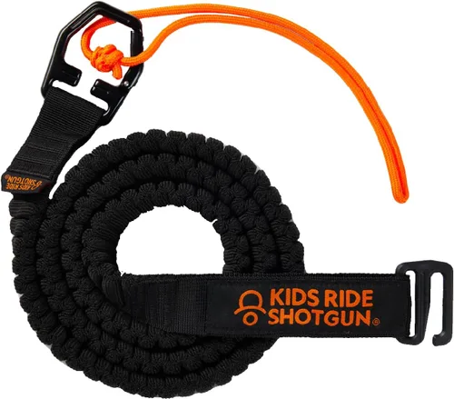 Vista 5 de Escopeta de paseo para niños - Cuerda de remolque MTB - Naranja Cuerda elástica para bicicleta infantil - Naranja