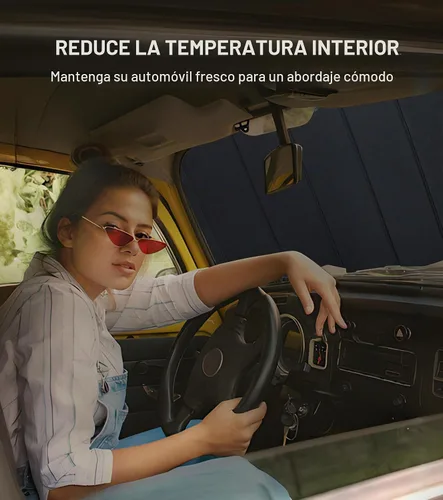 Vista 4 de Parasol para Parabrisas Pigenius para Nissan Frontier 2022-2025 - Protección para Ventana Delantera Gris