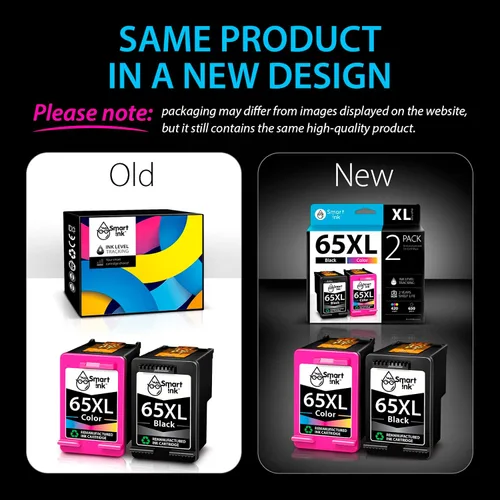 Vista 7 de Smart Ink Cartuchos de tinta remanufacturados de repuesto para HP 65XL HP 65 HP65XL negro y color 2 paquetes combinados para impresoras HP DeskJet