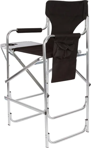 Vista 4 de Trademark Innovations Silla de director, aluminio, negro