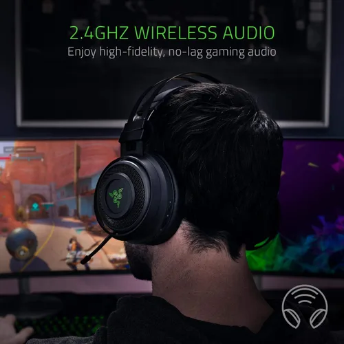 Vista 5 de Audífonos Razer Nari Essential inalámbricos, con sonido envolvente, para videojuegos