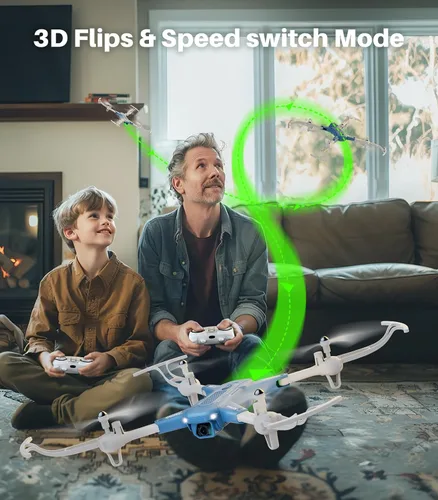 Vista 7 de SYMA Dron con cámara 1080P HD FPV plegable para niños y adultos, juguetes cuadricóptero con posicionamiento de flujo óptico, lente ajustable 90°